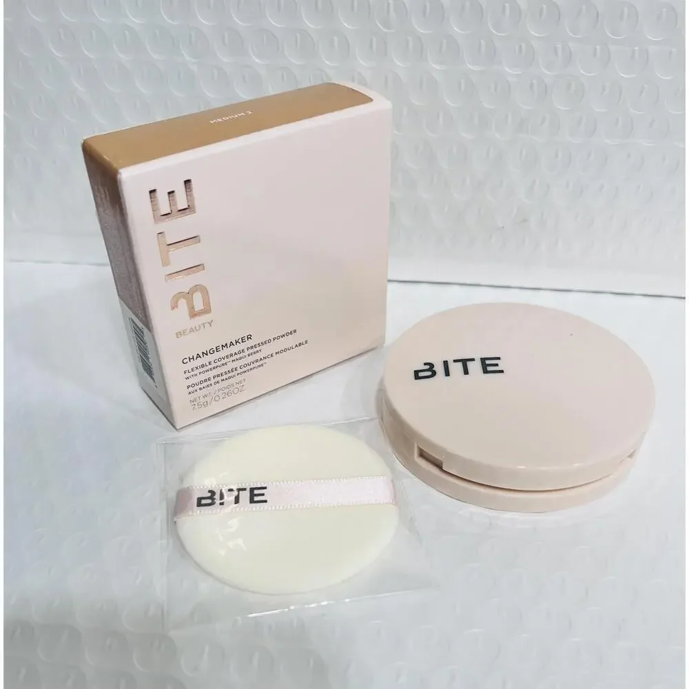 Bite Beauty Changemaker Flexible‎ Coverage Pressed Powder Medium 2 NIB 0.26oz